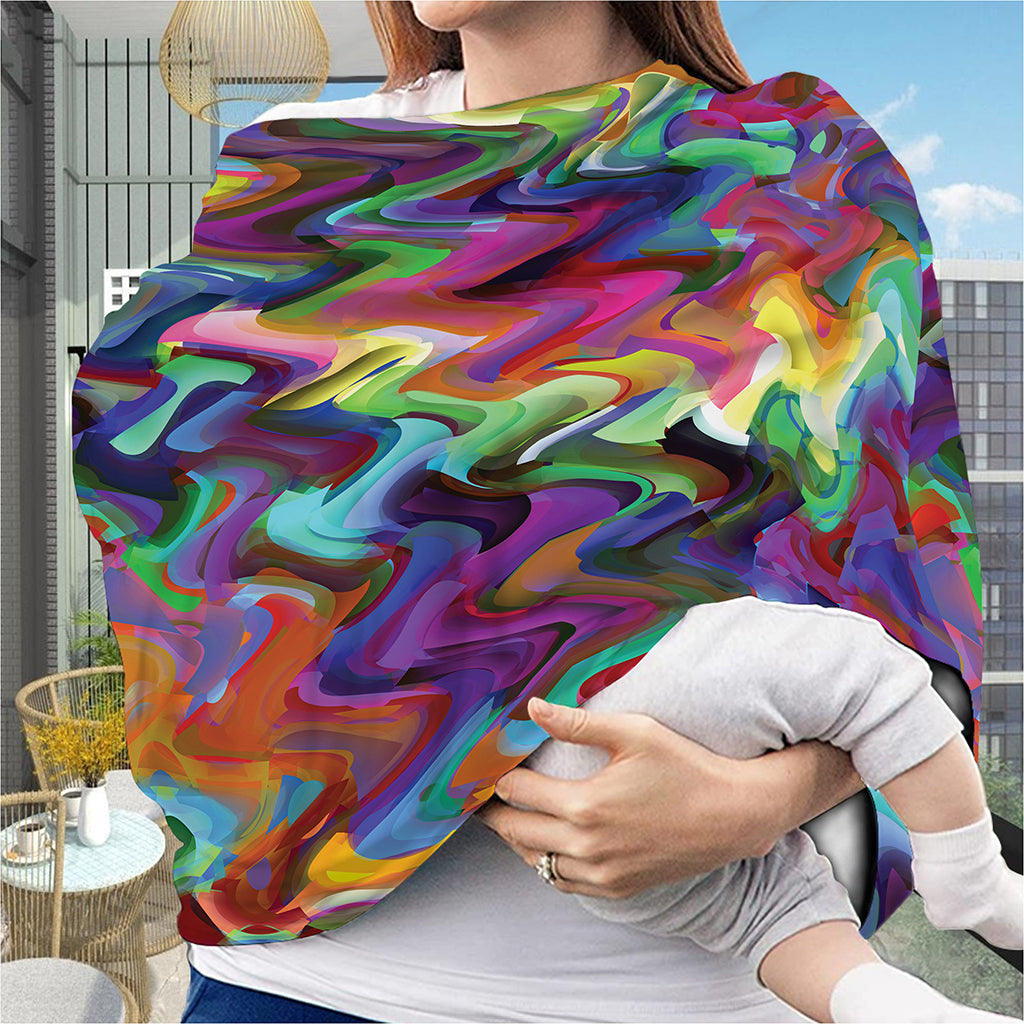 Watercolor Psychedelic Print Baby Seat Cover