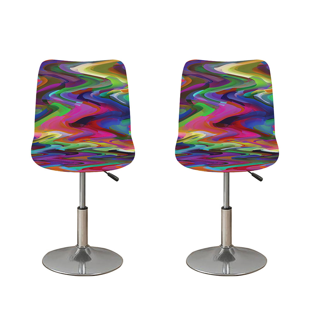 Watercolor Psychedelic Print Bar Stool Covers