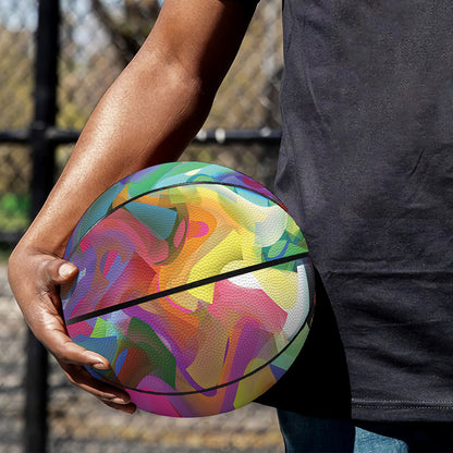 Watercolor Psychedelic Print Basketball