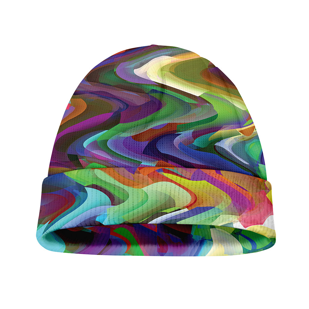 Watercolor Psychedelic Print Beanie