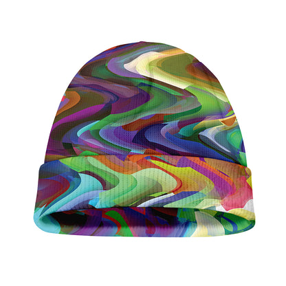 Watercolor Psychedelic Print Beanie