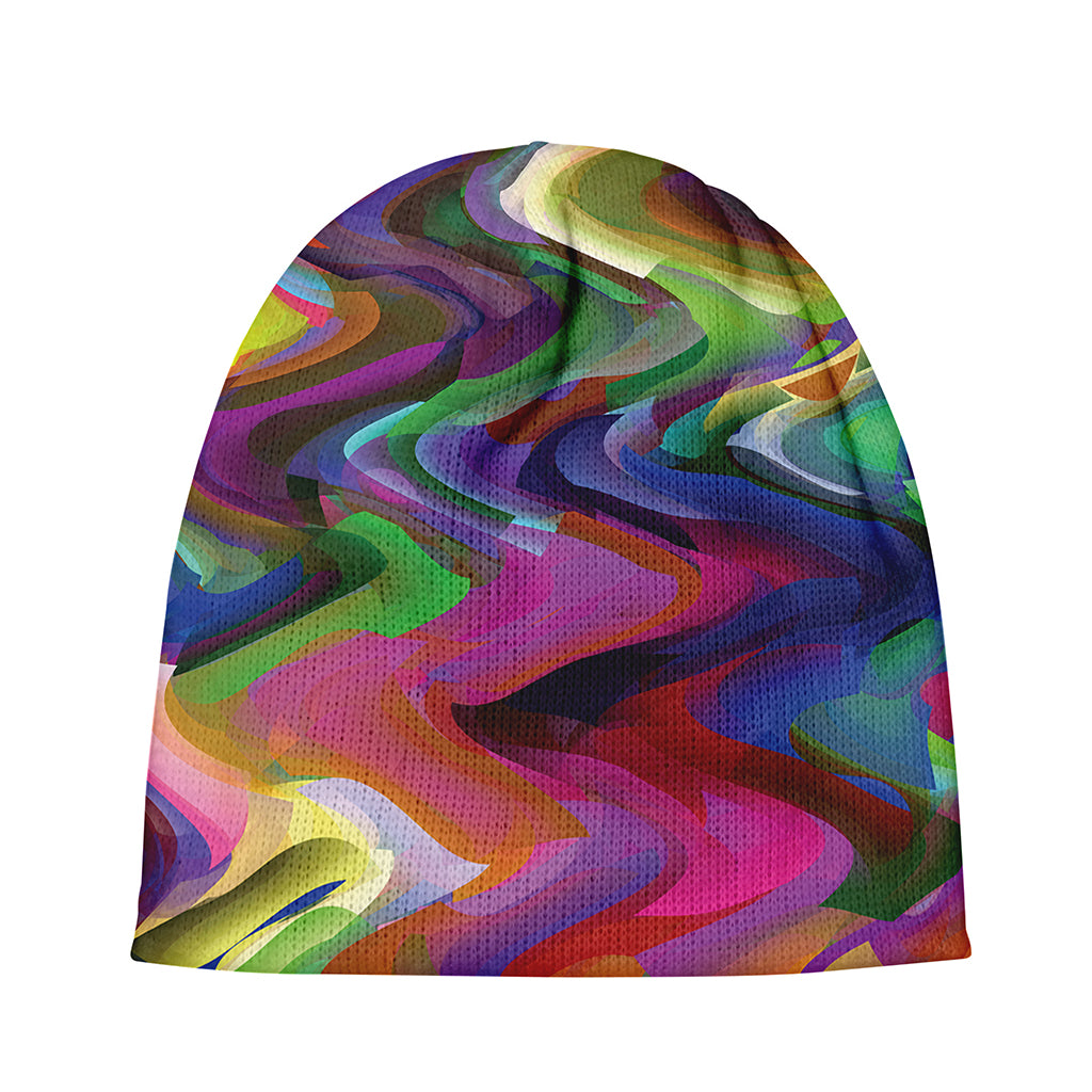 Watercolor Psychedelic Print Beanie
