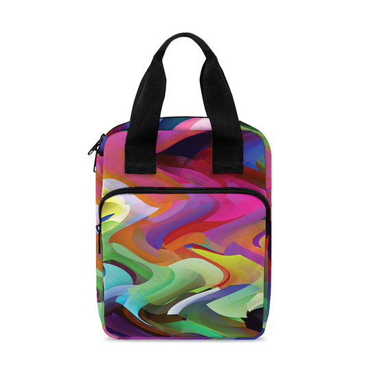 Watercolor Psychedelic Print Bible Tote Bag