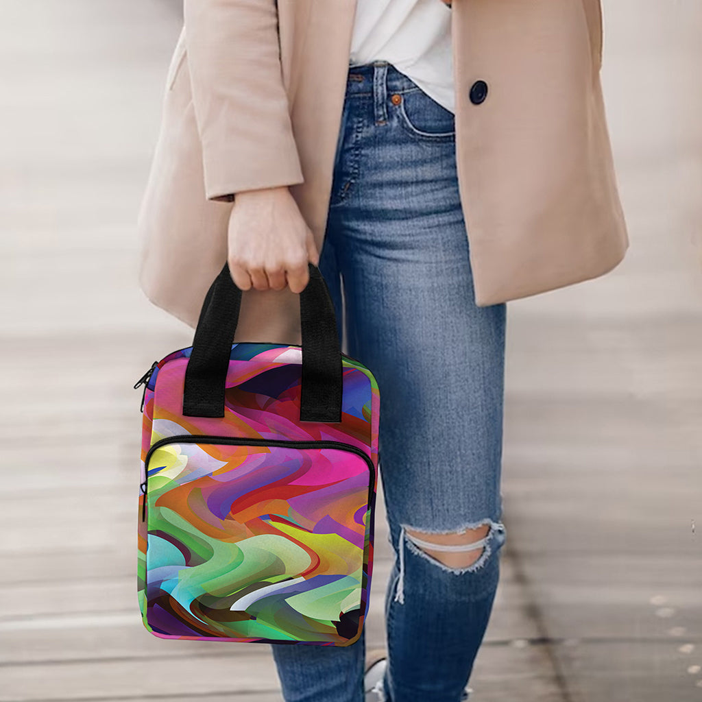 Watercolor Psychedelic Print Bible Tote Bag