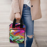 Watercolor Psychedelic Print Bible Tote Bag