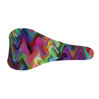 Watercolor Psychedelic Print Bicycle Seat Cover