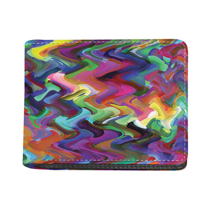 Watercolor Psychedelic Print Bifold Wallet