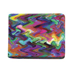 Watercolor Psychedelic Print Bifold Wallet