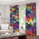 Watercolor Psychedelic Print Blackout Grommet Curtains
