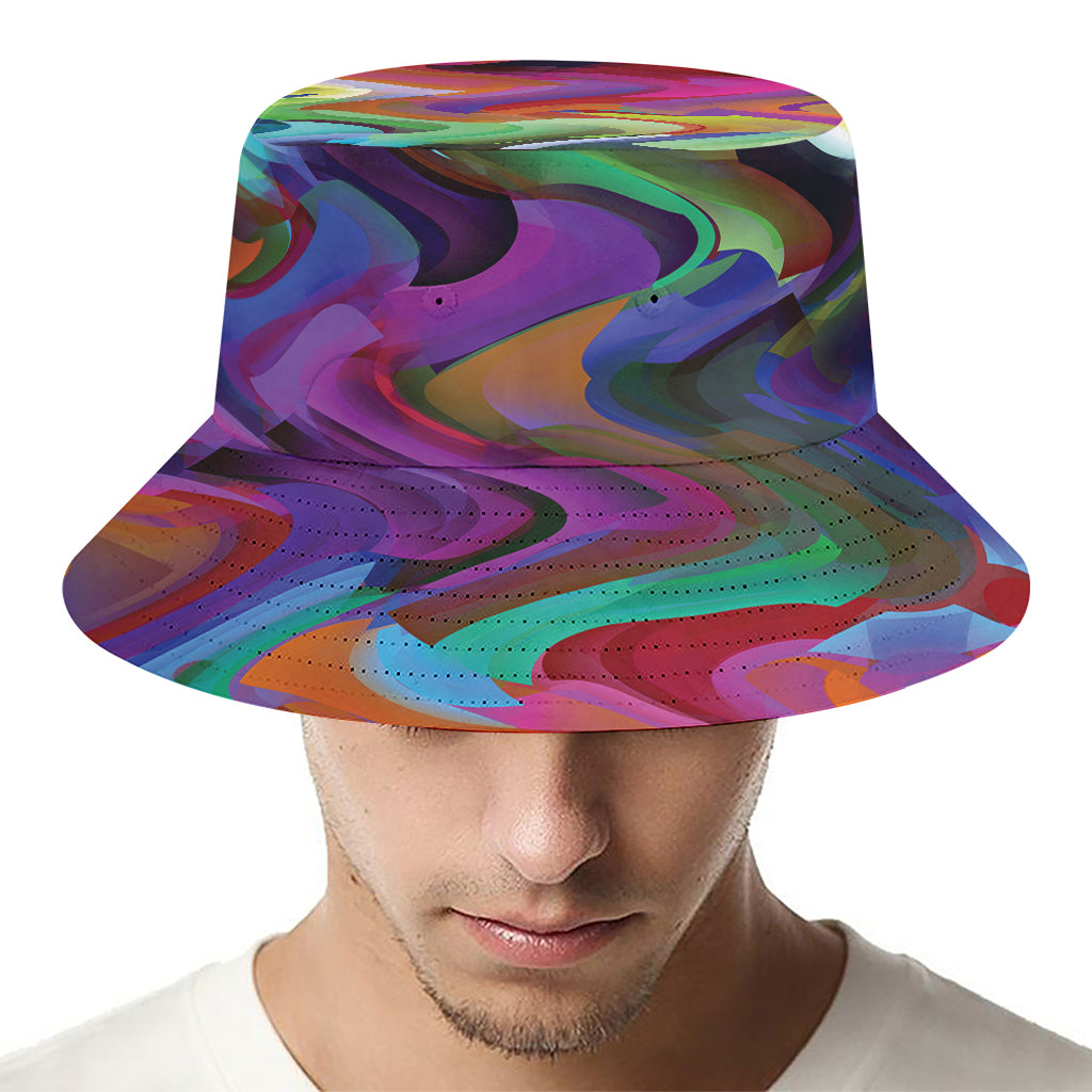 Watercolor Psychedelic Print Bucket Hat