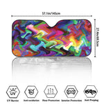 Watercolor Psychedelic Print Car Windshield Sun Shade