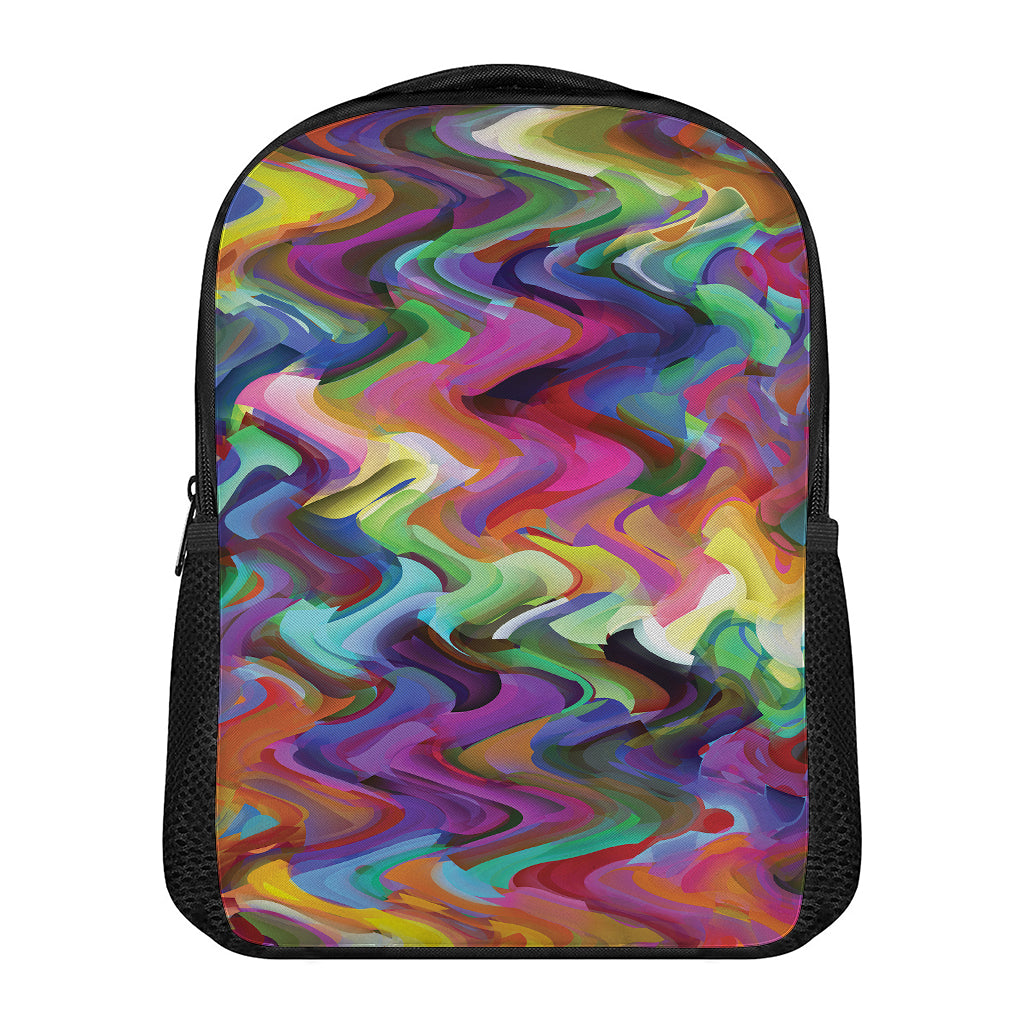 Watercolor Psychedelic Print Casual Backpack