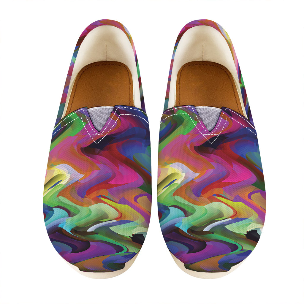 Watercolor Psychedelic Print Casual Shoes