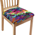 Watercolor Psychedelic Print Chair Cushion Cover