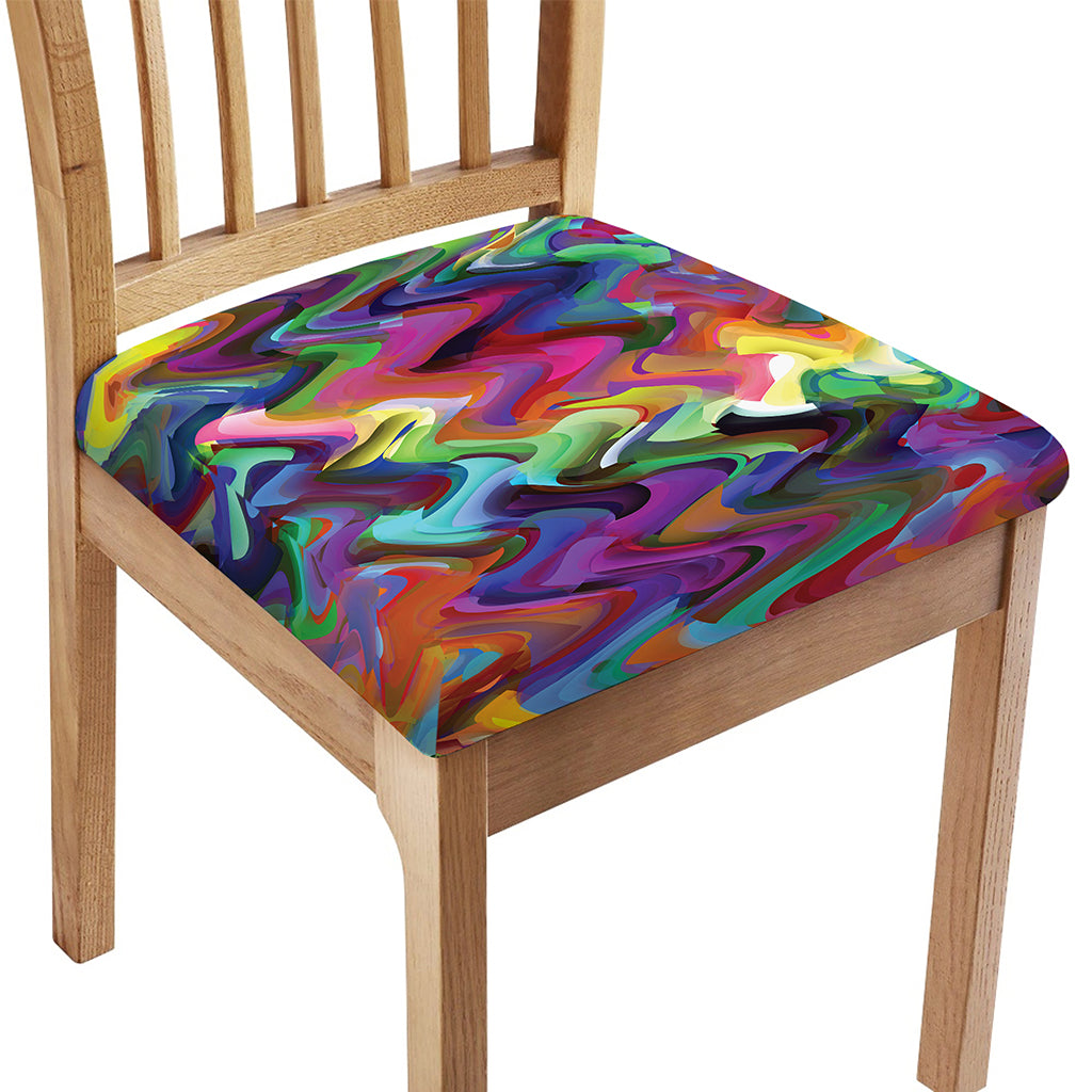 Watercolor Psychedelic Print Chair Cushion Cover