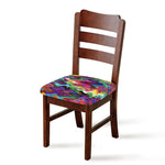 Watercolor Psychedelic Print Chair Cushion Cover
