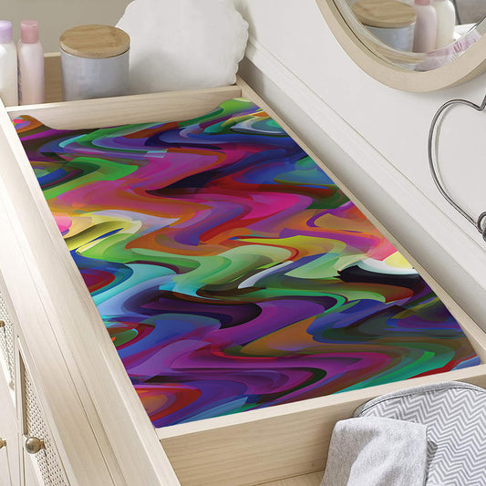 Watercolor Psychedelic Print Changing Pad Cover