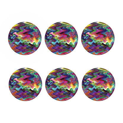 Watercolor Psychedelic Print Coaster Set