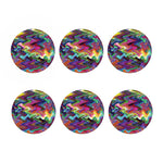 Watercolor Psychedelic Print Coaster Set