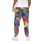Watercolor Psychedelic Print Cotton Pants