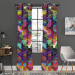Watercolor Psychedelic Print Curtain