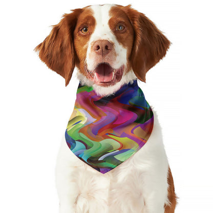 Watercolor Psychedelic Print Dog Bandana