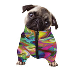 Watercolor Psychedelic Print Dog Zip Up Jacket