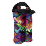 Watercolor Psychedelic Print Double Neoprene Wine Tote