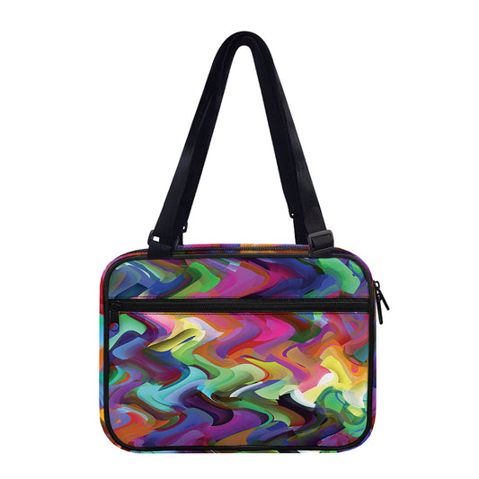 Watercolor Psychedelic Print Double Strap Bible Bag