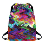 Watercolor Psychedelic Print Drawstring Backpack