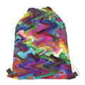 Watercolor Psychedelic Print Drawstring Bag