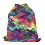 Watercolor Psychedelic Print Drawstring Bag