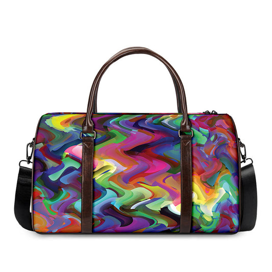 Watercolor Psychedelic Print Duffle Bag