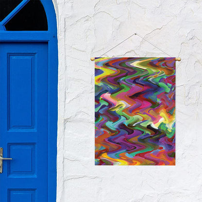 Watercolor Psychedelic Print Garden Flag