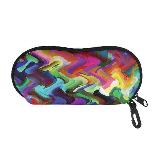 Watercolor Psychedelic Print Glasses Case