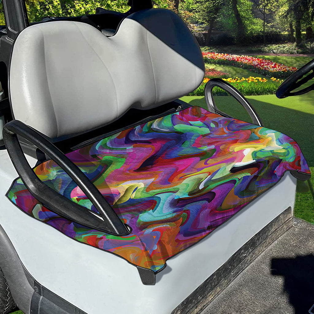 Watercolor Psychedelic Print Golf Cart Seat Cover