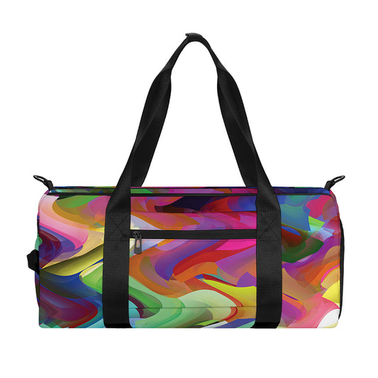 Watercolor Psychedelic Print Gym Bag