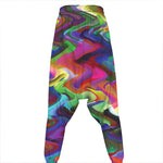 Watercolor Psychedelic Print Hammer Pants