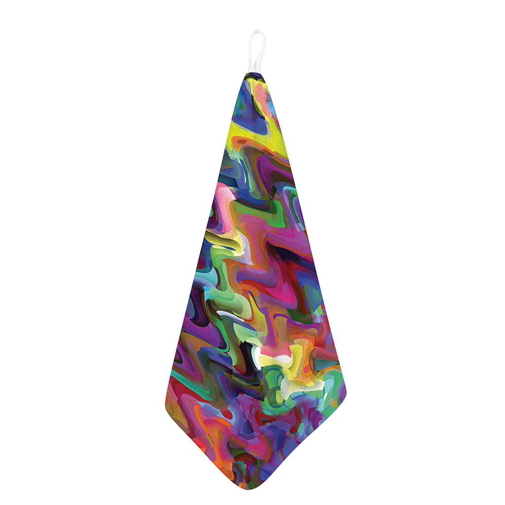 Watercolor Psychedelic Print Hand Towel