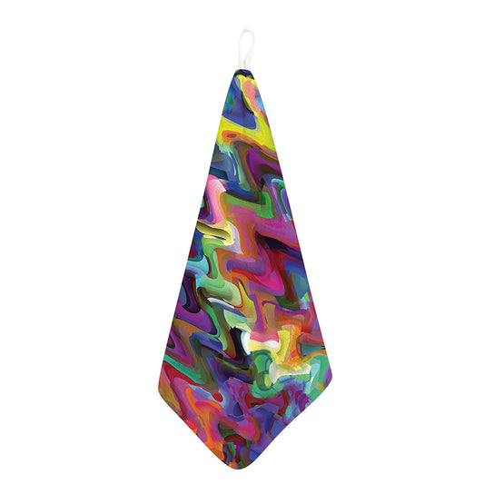 Watercolor Psychedelic Print Hand Towel