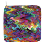 Watercolor Psychedelic Print Hand Towel