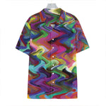 Watercolor Psychedelic Print Hawaiian Shirt