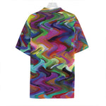 Watercolor Psychedelic Print Hawaiian Shirt