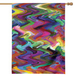 Watercolor Psychedelic Print House Flag