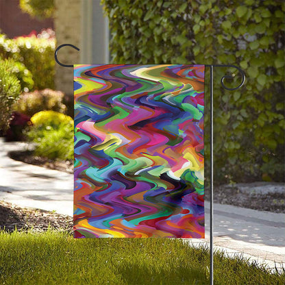 Watercolor Psychedelic Print House Flag