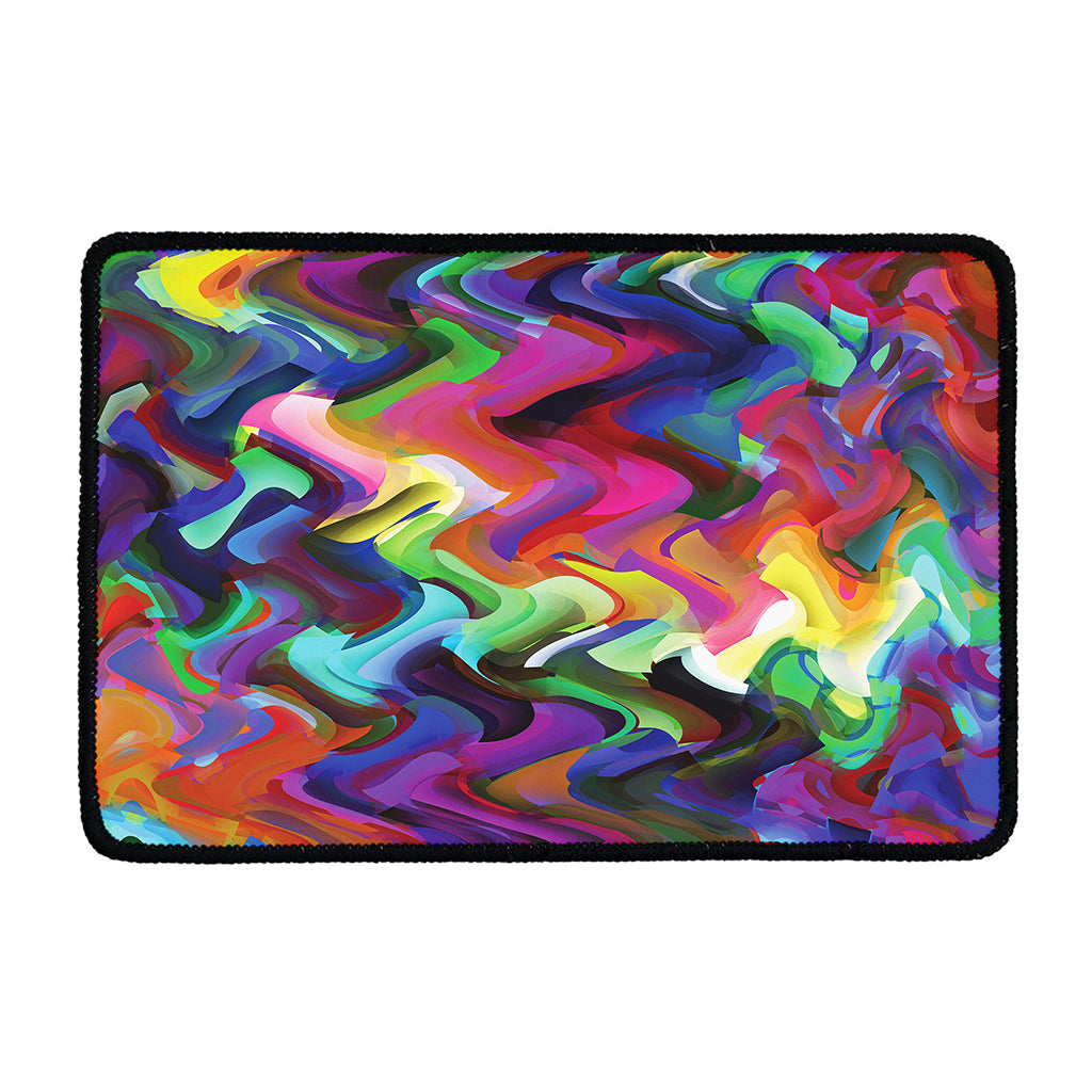 Watercolor Psychedelic Print Kitchen Mat