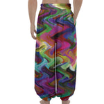 Watercolor Psychedelic Print Lantern Pants