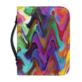 Watercolor Psychedelic Print Leather Bible Cover