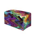Watercolor Psychedelic Print Leather Tissue Box Cover