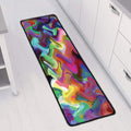 Watercolor Psychedelic Print Long Kitchen Mat